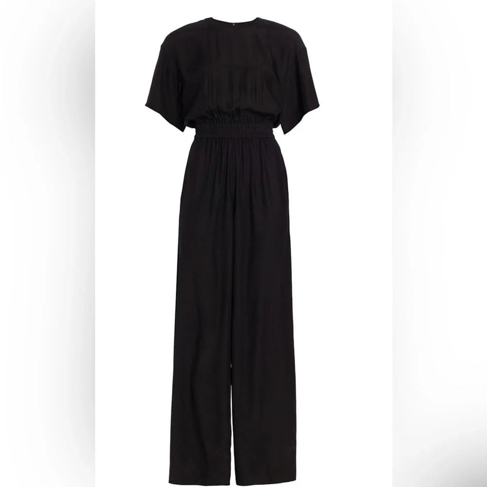 ! ATM Anthony Thomas Melillo Silk Short-Sleeve Jumpsuit size L.